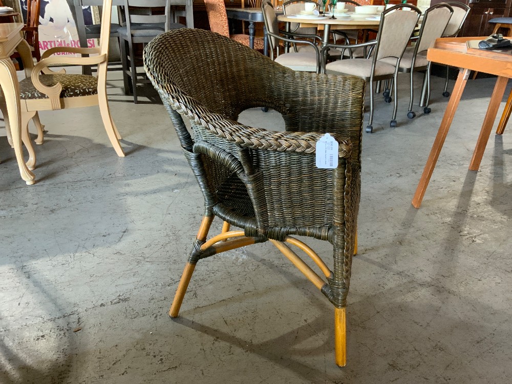Brown Wicker Accent Chair