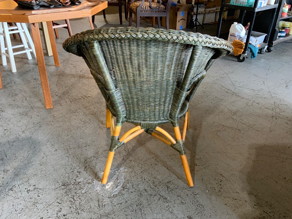 Brown Wicker Accent Chair