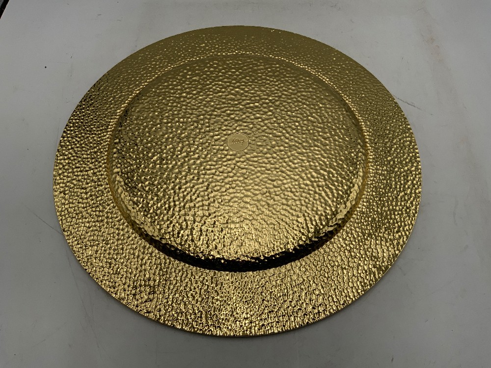 Michael Aram Hammertone Gold Goldtone Charger Plate