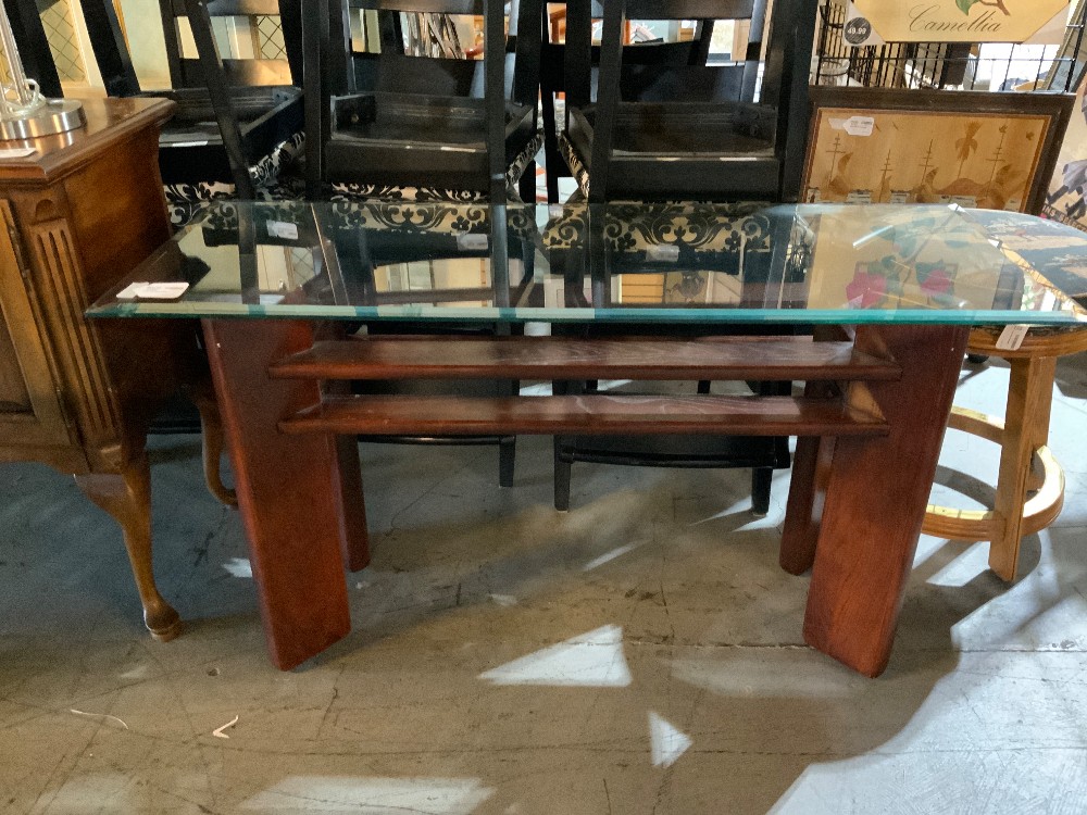 Glass Top Sofa Table
