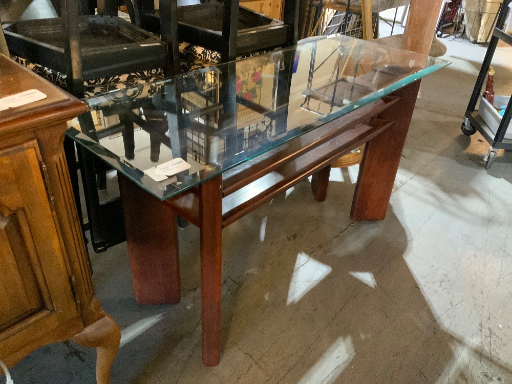 Glass Top Sofa Table