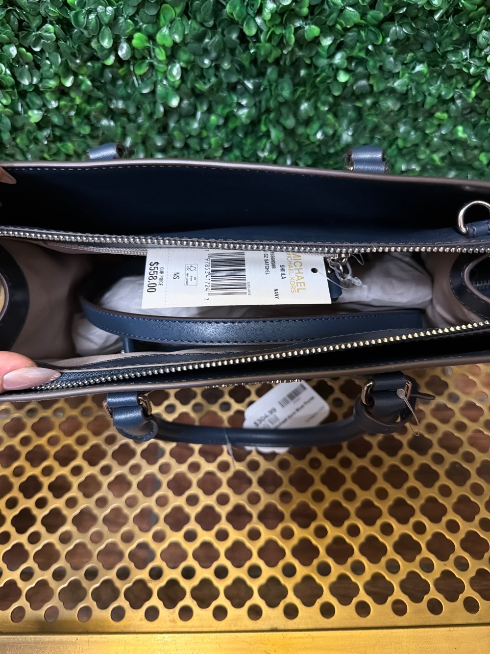NWT Michael Kors Blue Purse