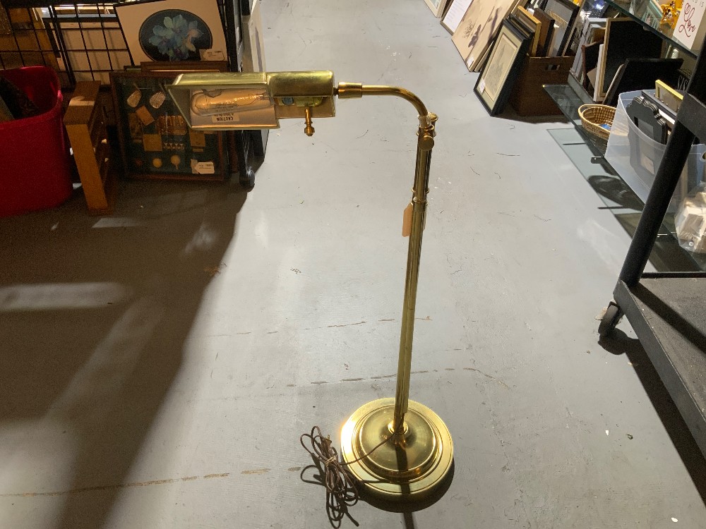 Brass Adjustable Pharmacy Floor Lamp