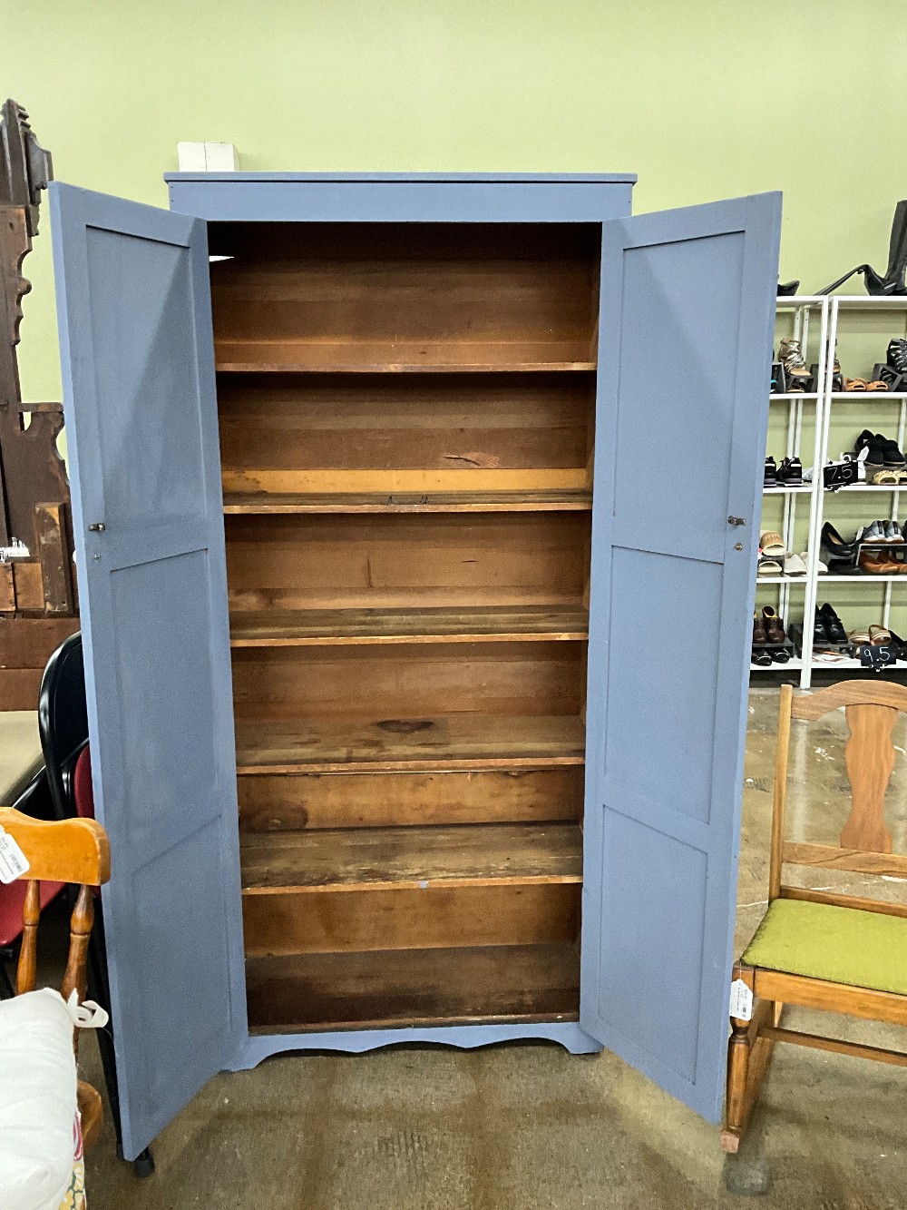 Vtg Blue Cabinet