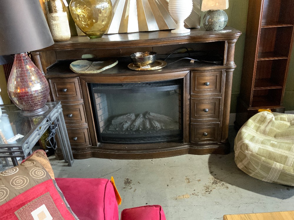 Electric Fireplace With Wood Mantle