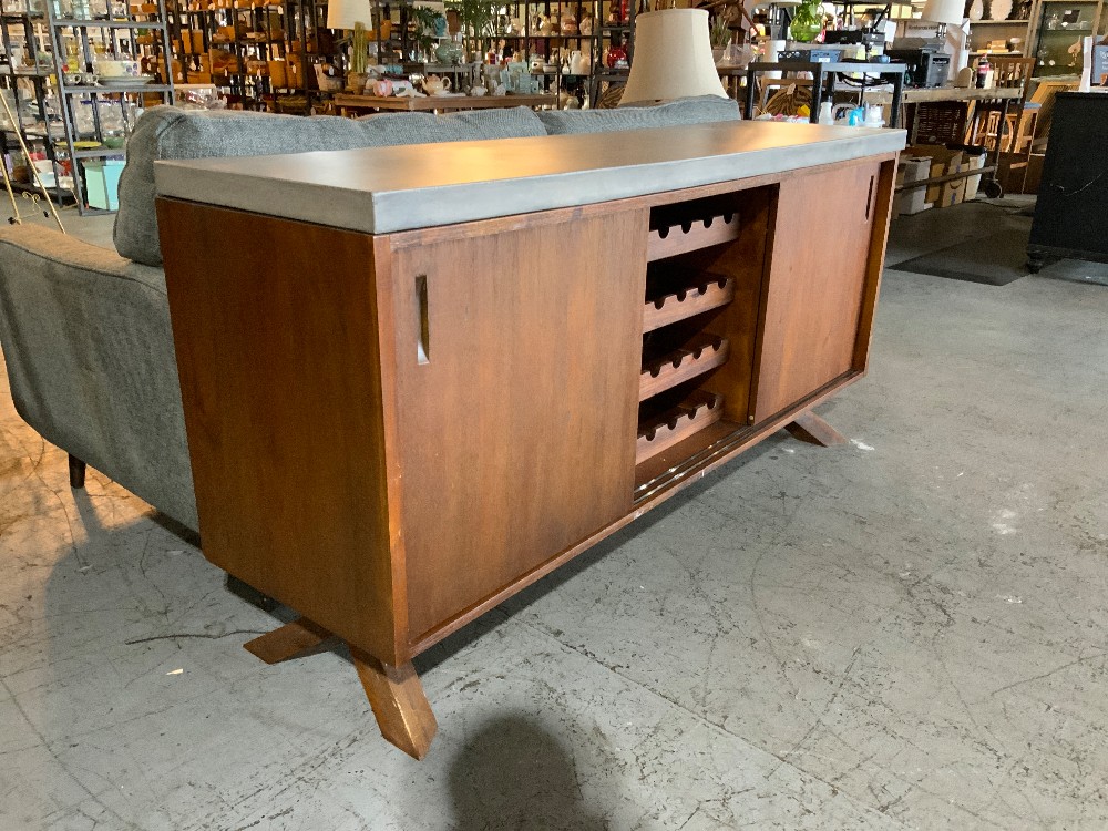 Wood Buffett w/Faux Concrete Top