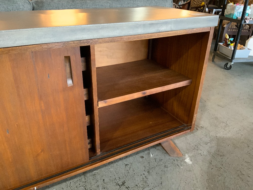 Wood Buffett w/Faux Concrete Top