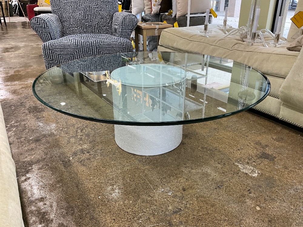 Glass Top & Metal Coffee Table