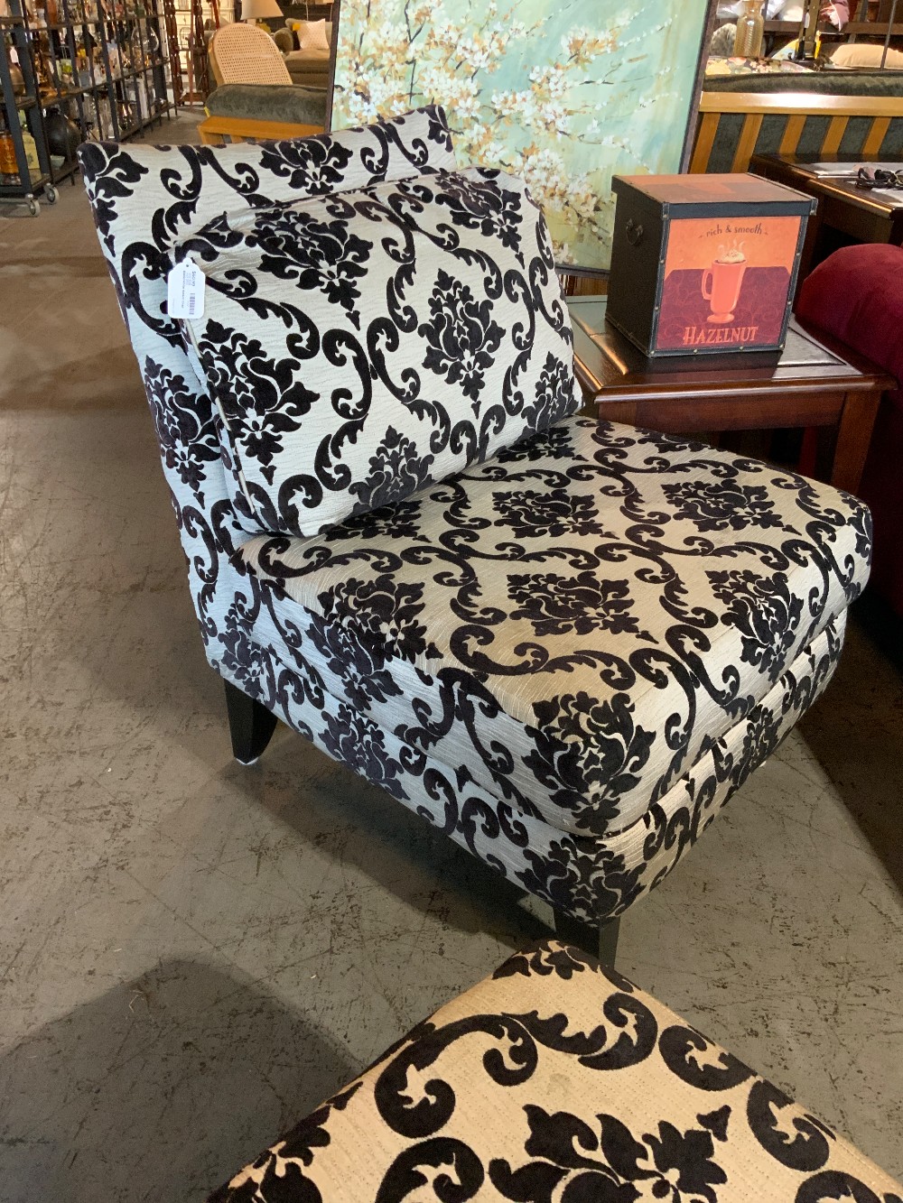 Black/White Accent Chair