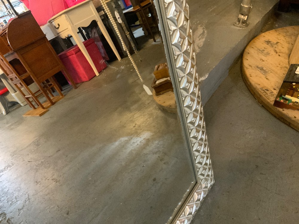 Lg Mirror with Silver Frame *AS IS*