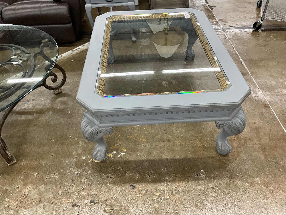 Painted Grey Coffee Table