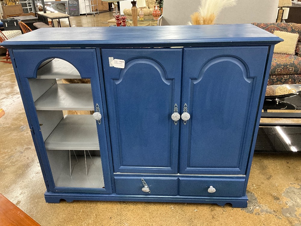 Painted Blue TV Cabinet