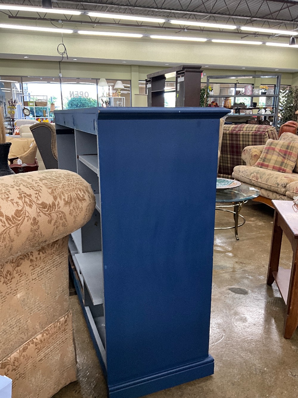 Painted Blue TV Cabinet