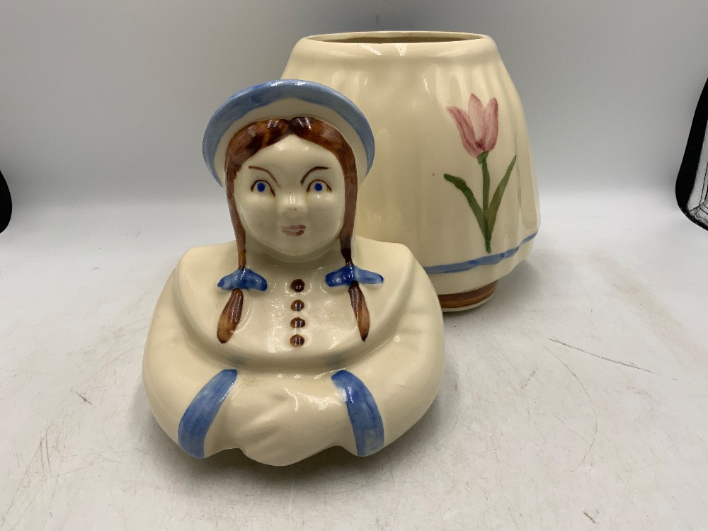 Vtg USA Woman Cookie Jar
