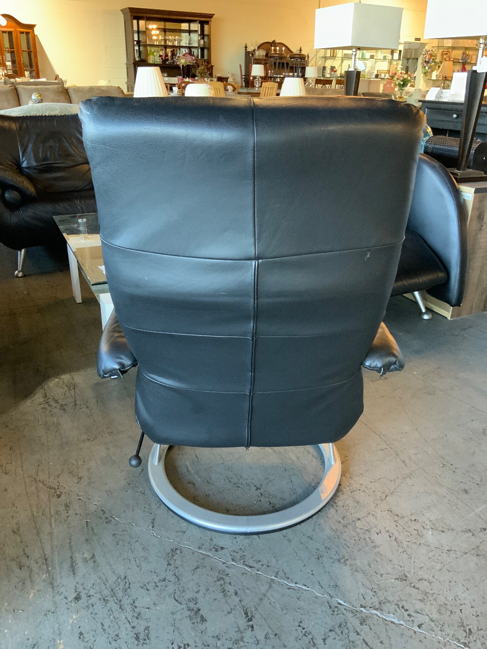 Lafer Black Leather Zero Gravity Reclining Chair