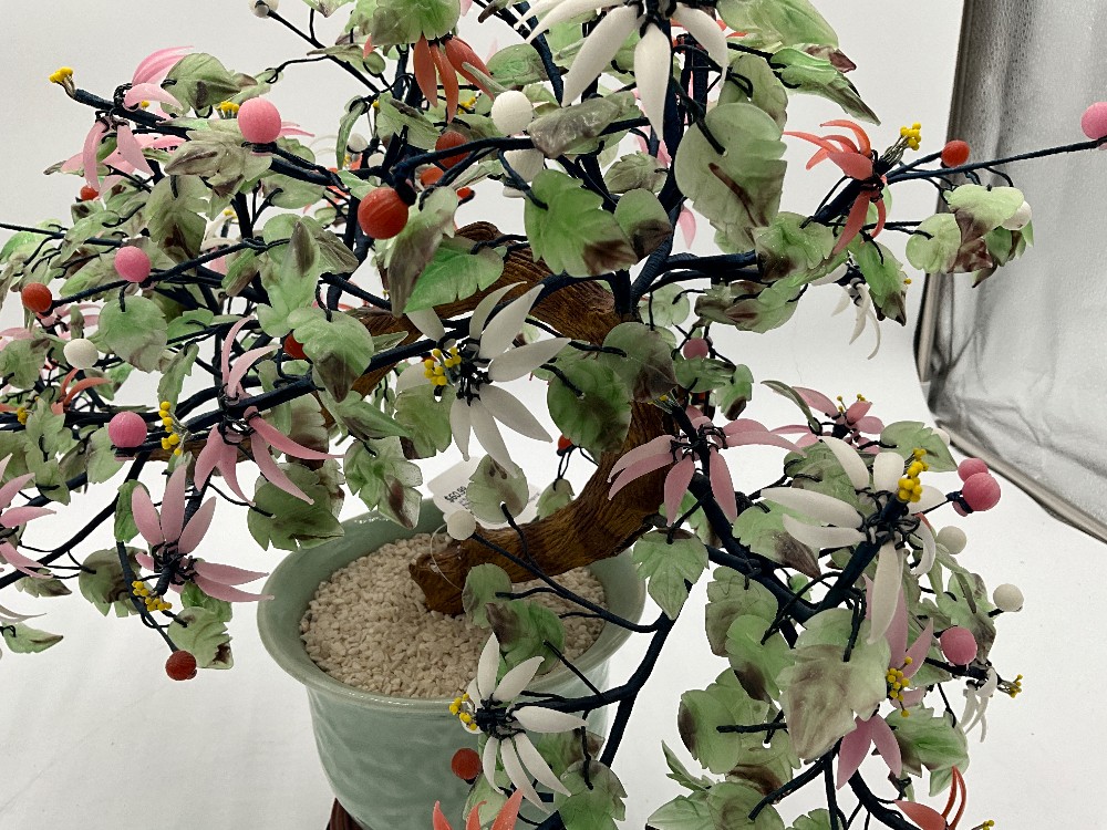 Flowering Bonsai Tree W/ Wood Base