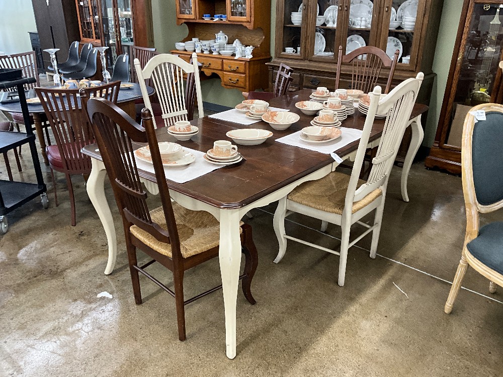 Canadian Wood Table with Leaf & 4 Chairs