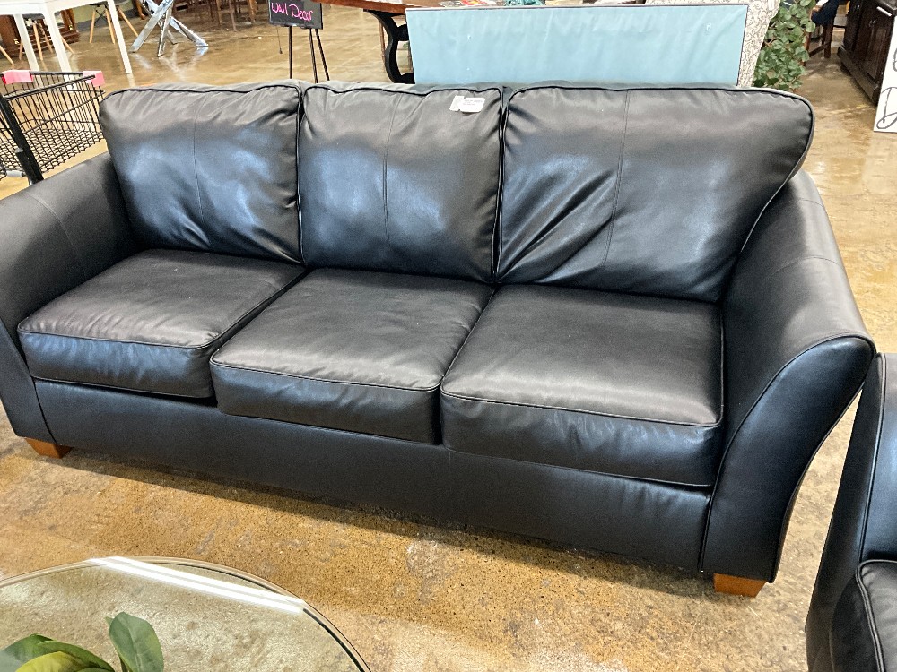 Black Leather Sofa