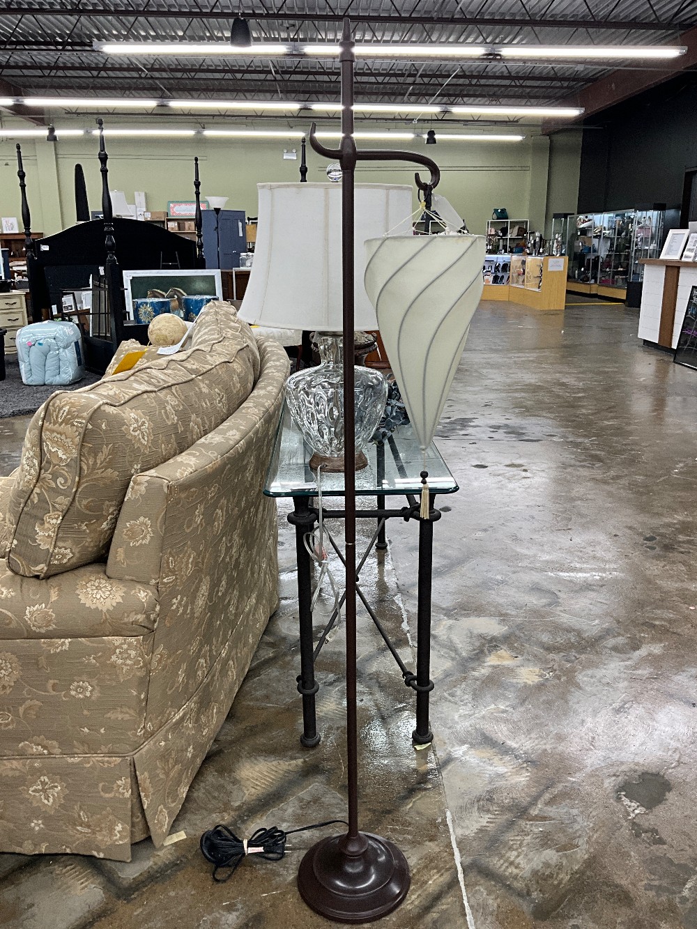 Brown Metal Floor Lamp