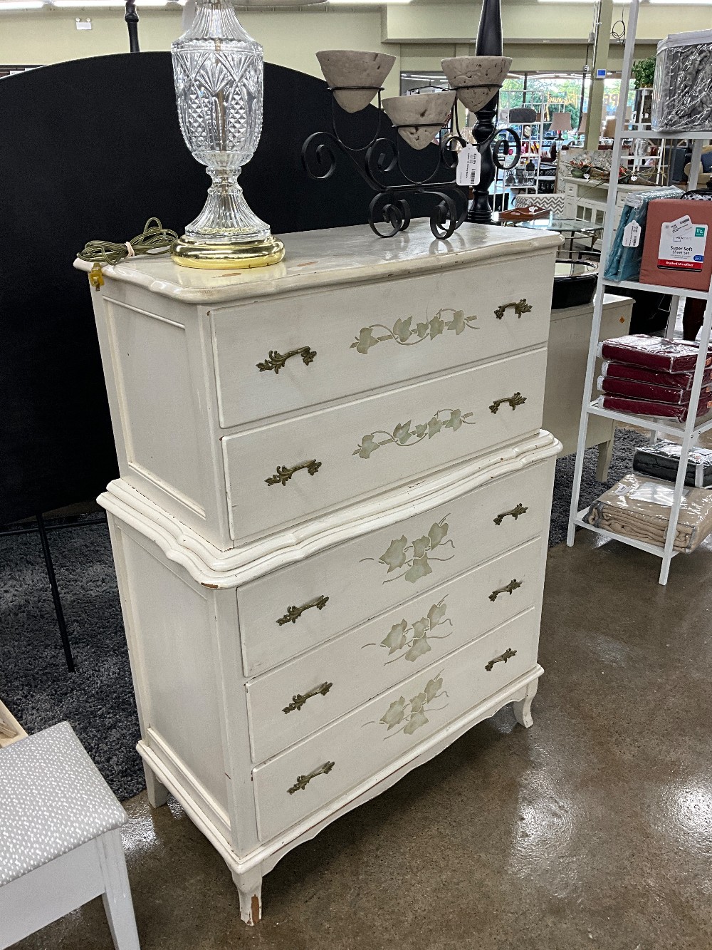 Ivory 5 Drawer Chest of Drawers