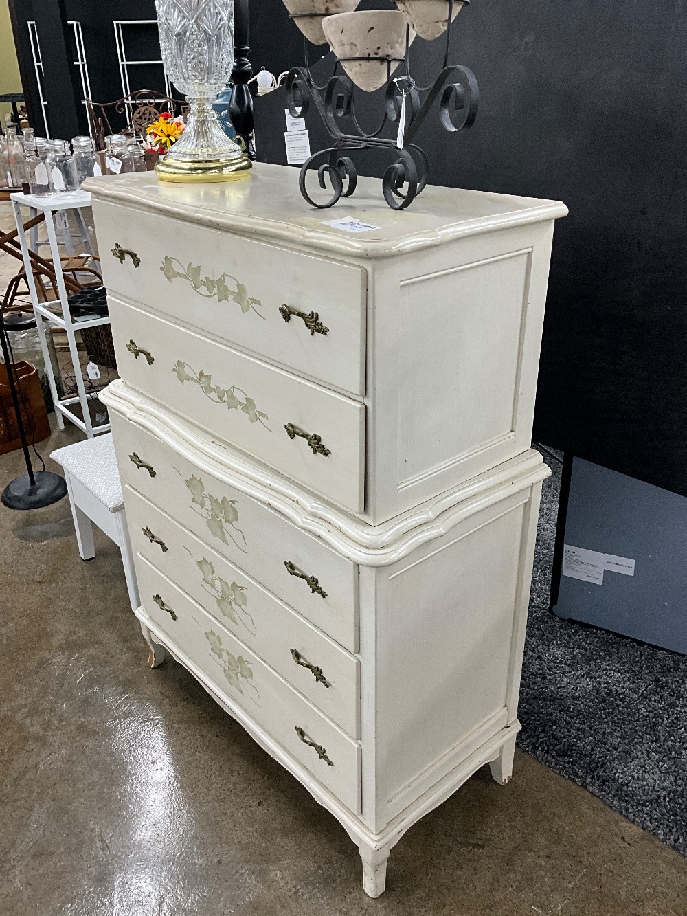 Ivory 5 Drawer Chest of Drawers