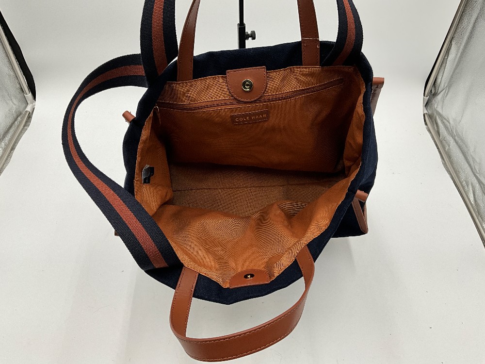 Cole Hann Navy Tote