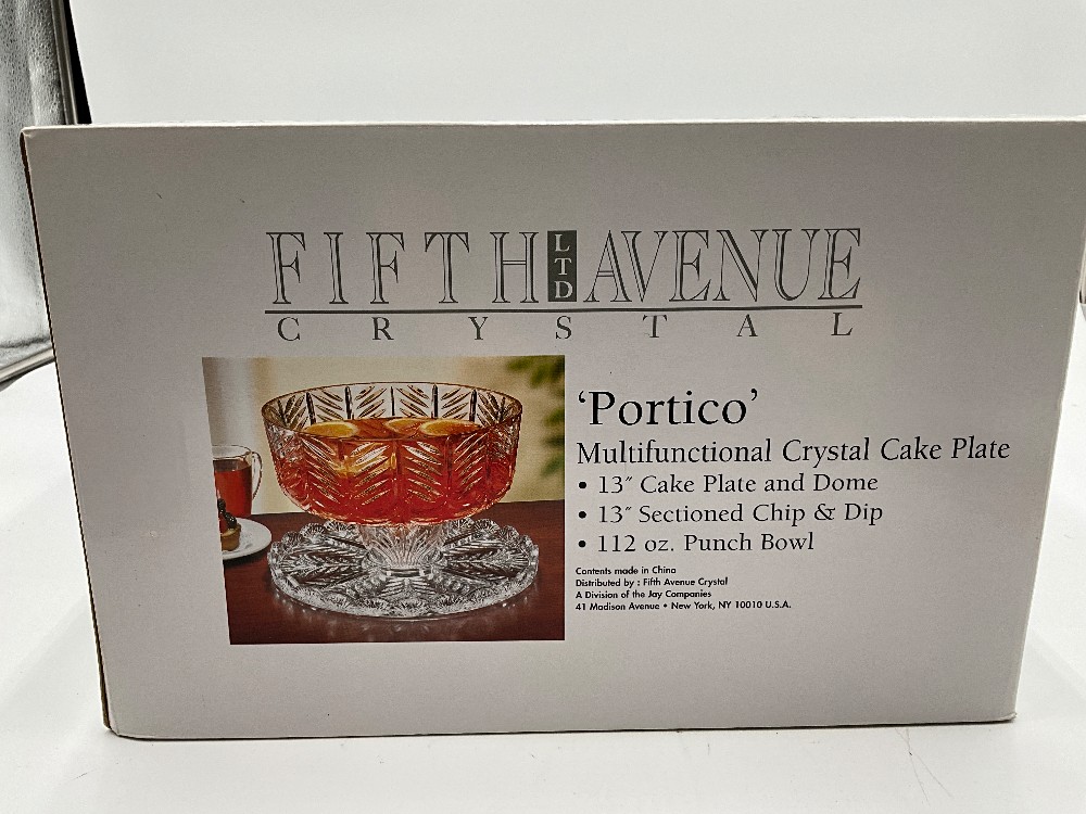 Fifth Avenue Crystal Cake Plate & Lid