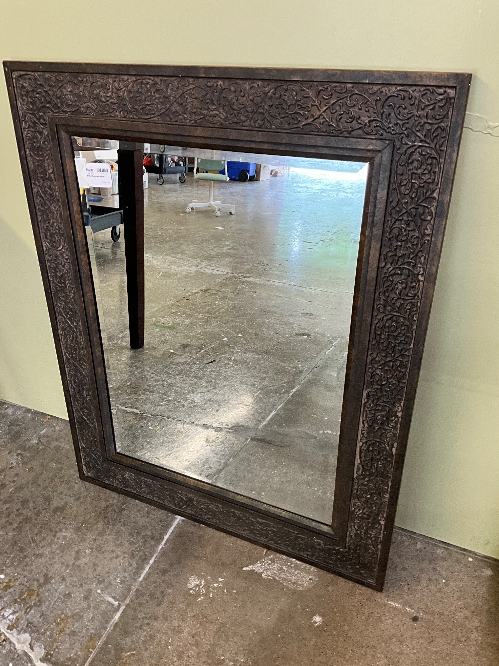 Brown Rectangle Mirror