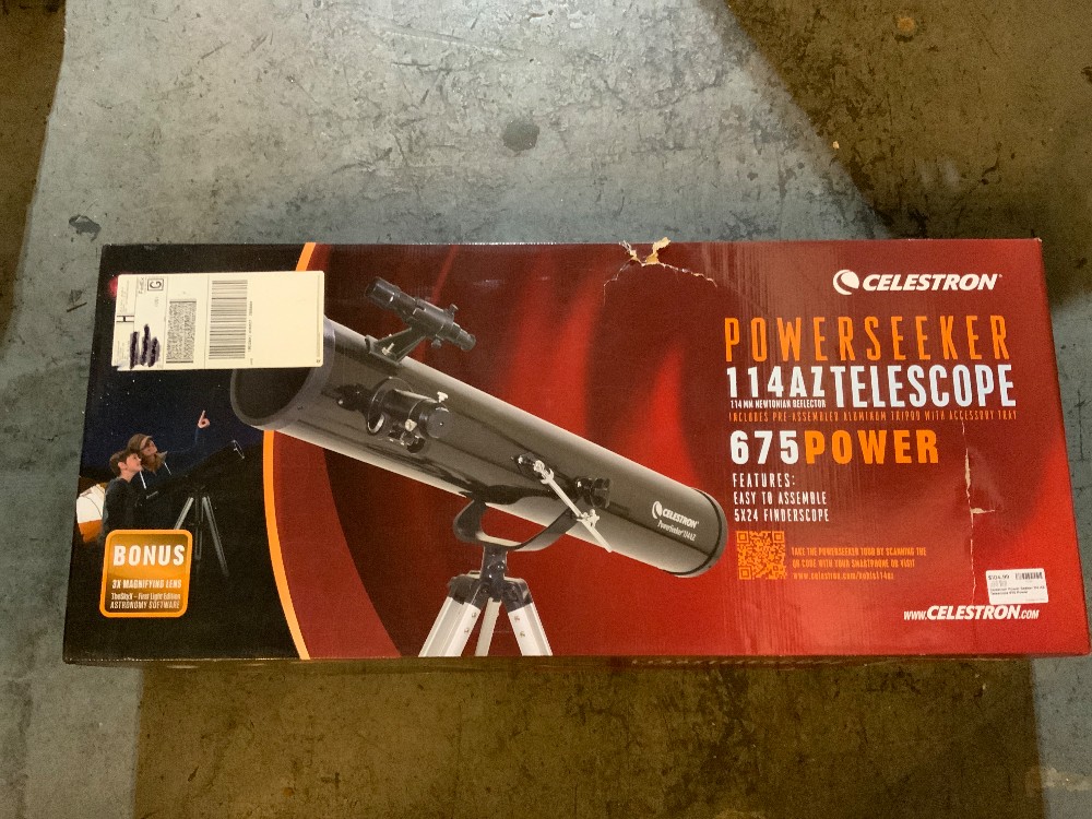 Celestron Power Seeker 114 AZ Telescope 675 Power