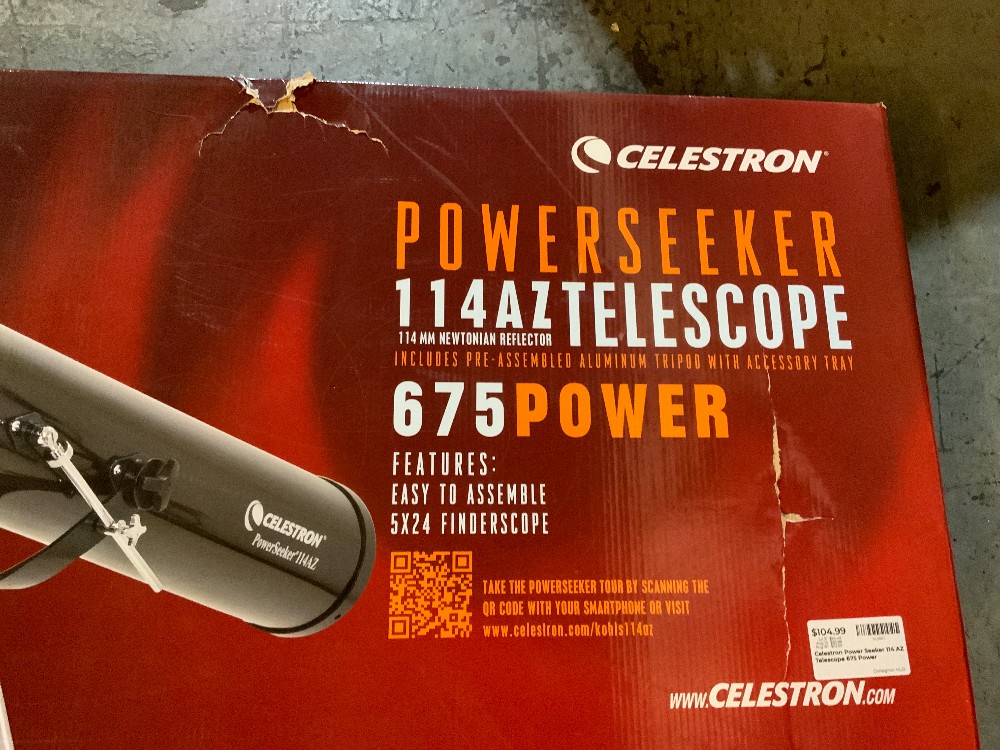 Celestron Power Seeker 114 AZ Telescope 675 Power