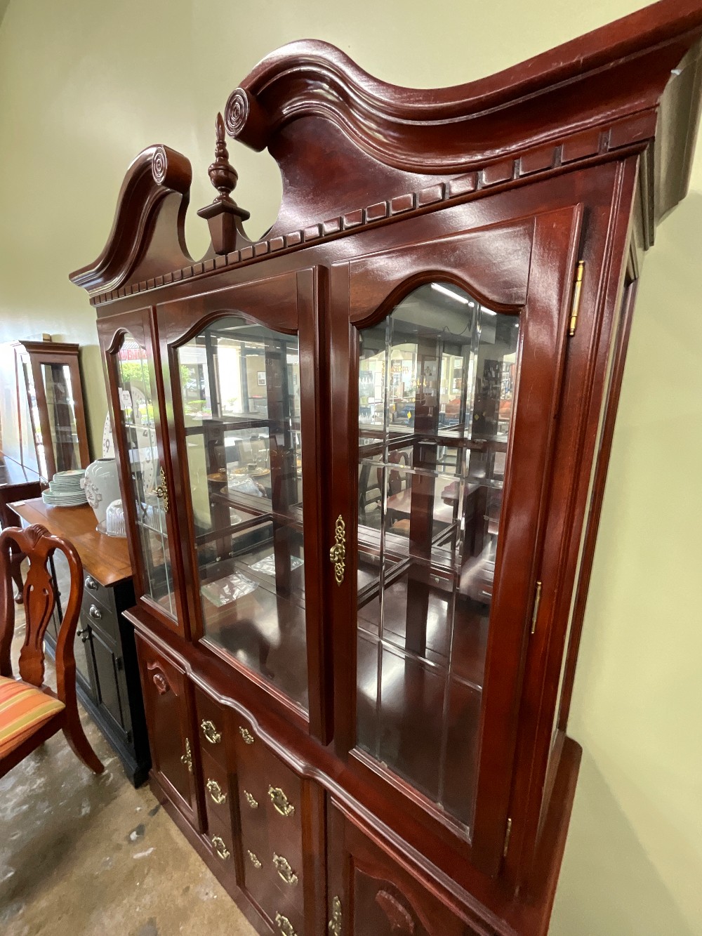 2 Pc Cherry Hutch