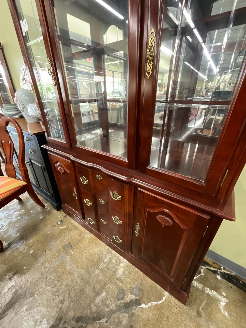 2 Pc Cherry Hutch