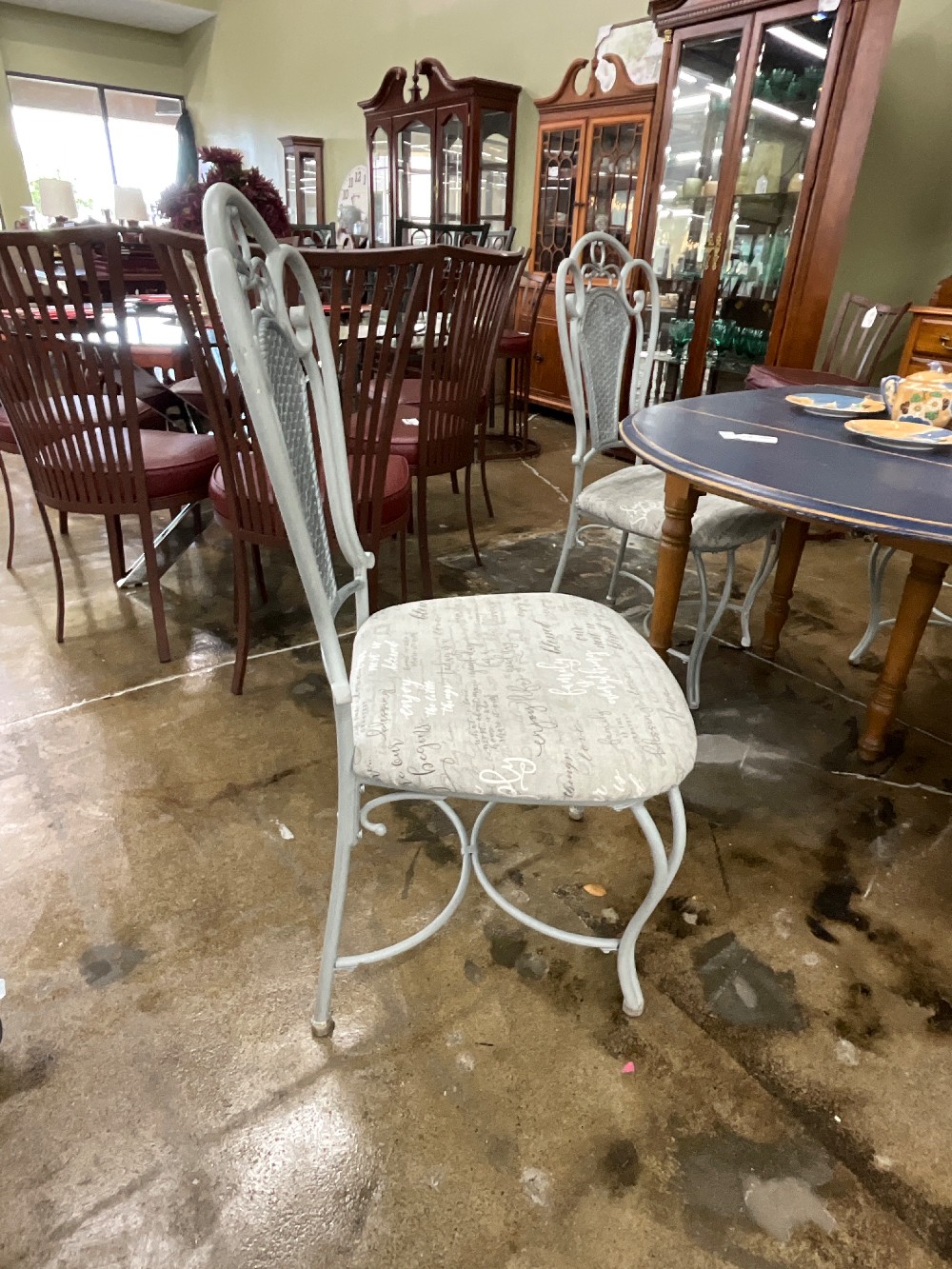 4Pc Grey Dinning Chair Set