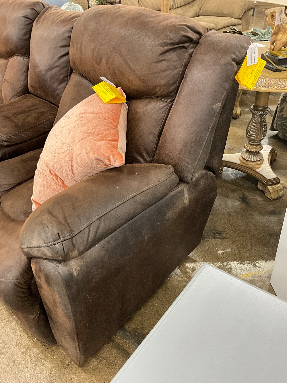 6 Pc Electric Reclining Brown Sectional W. Chaise