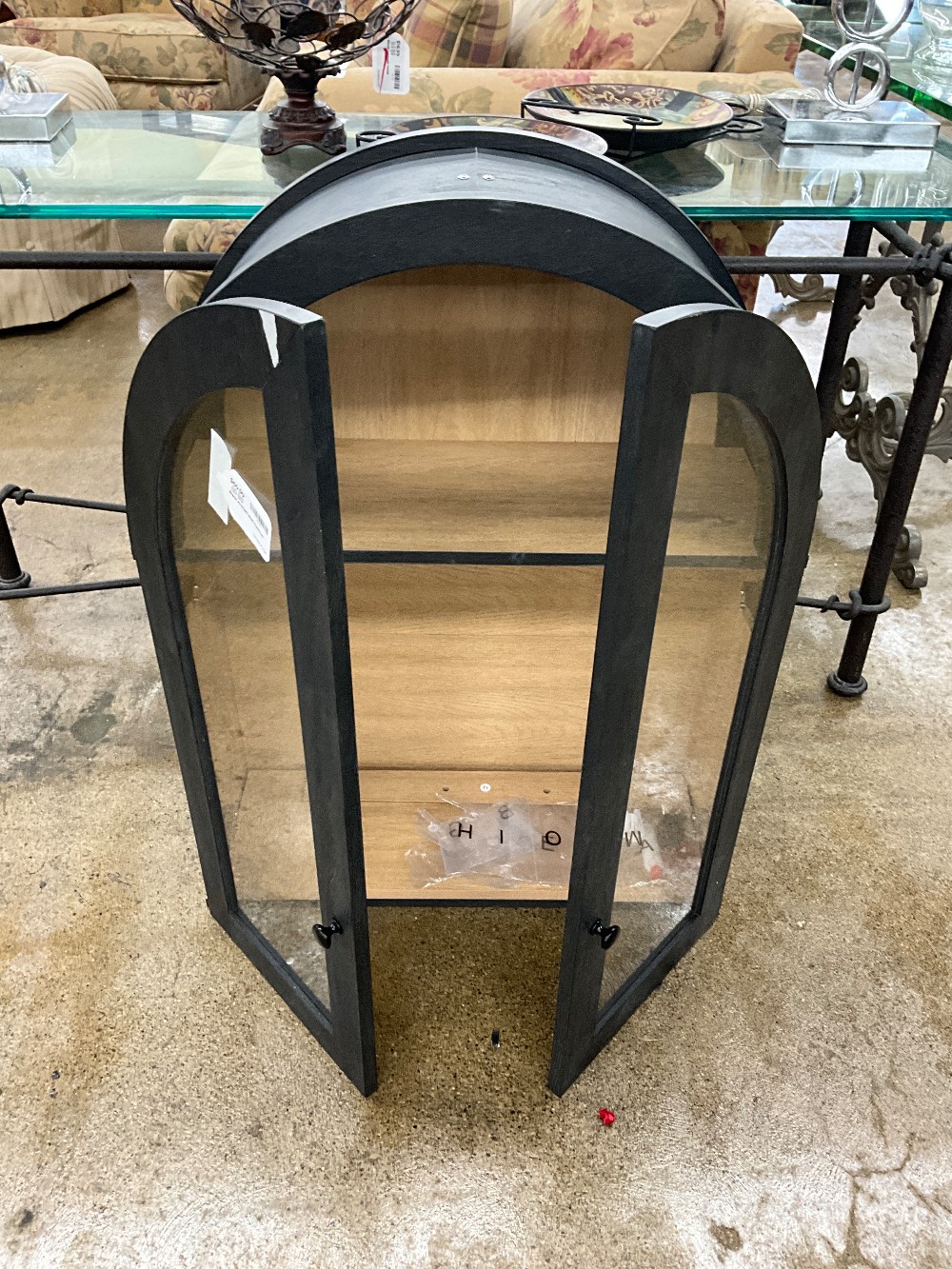 Black Arched Wall Cabinet