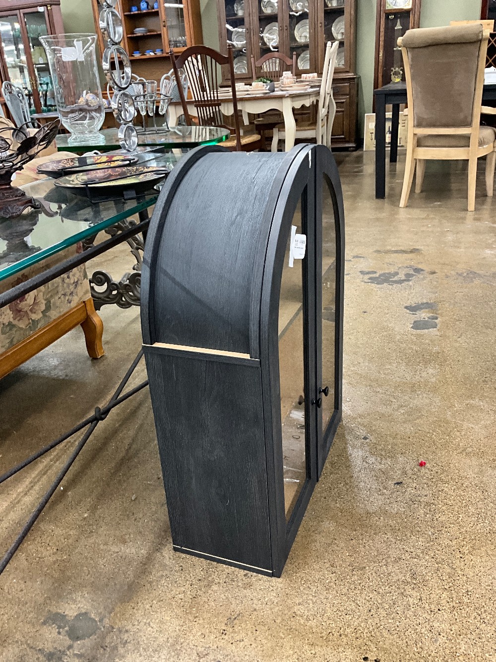 Black Arched Wall Cabinet