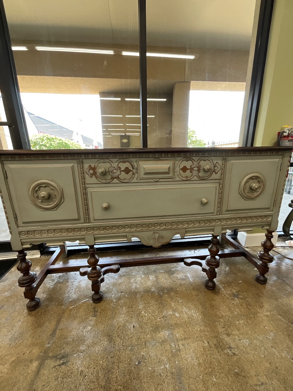 Breuners Oakland Grey & Wood Buffet