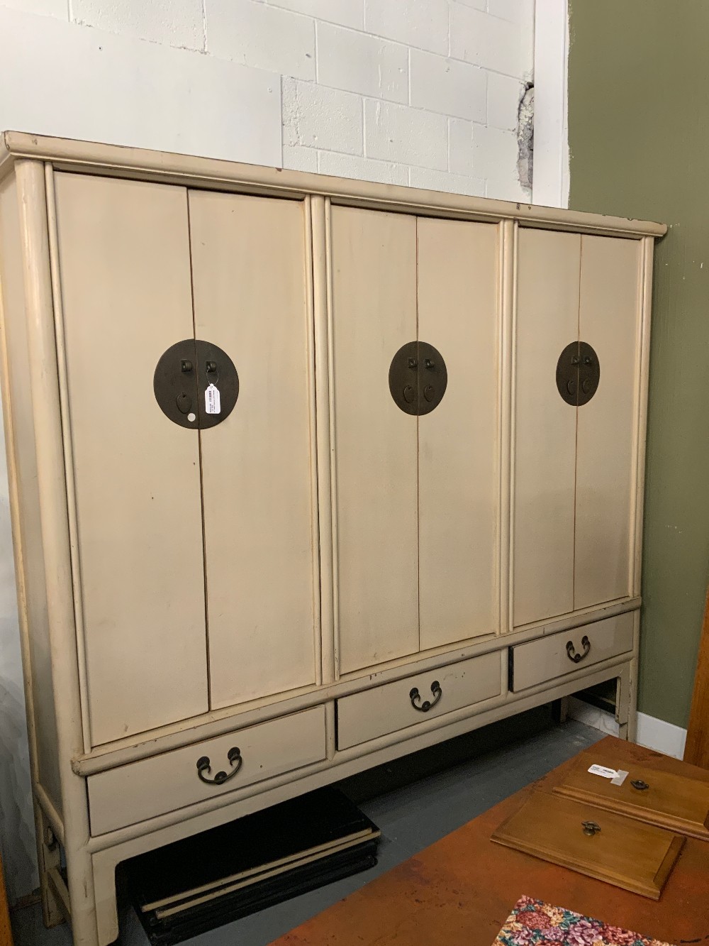 XL Cream Cabinet with Shelves