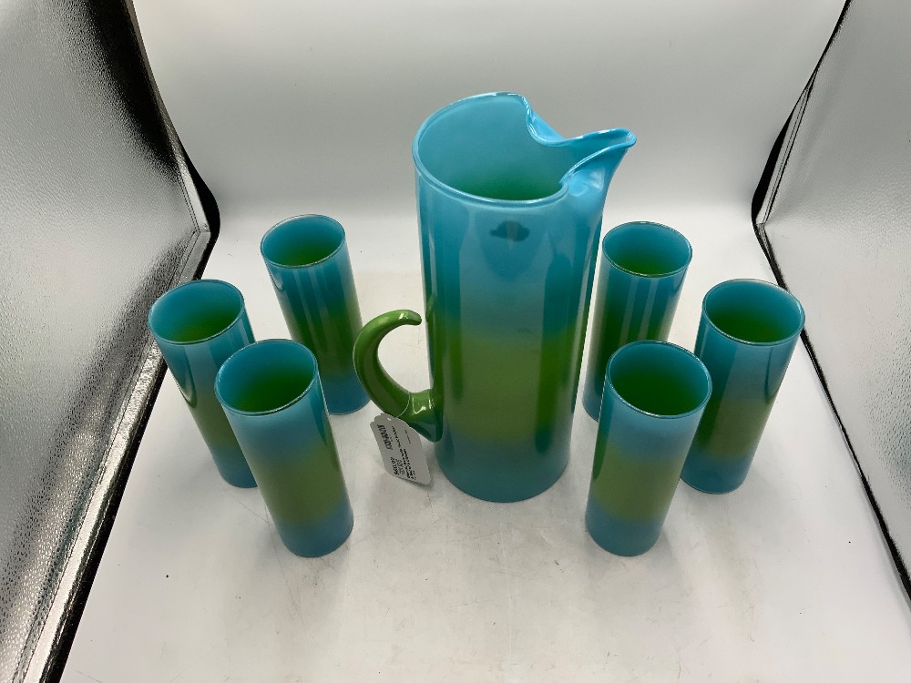Blendo Bermuda Twist Pitcher & Set of 6 Glasses