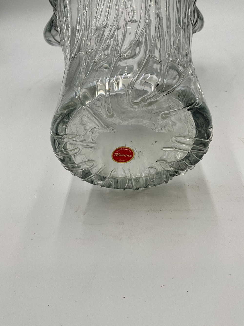 Murano Ribboned Smoke Vase