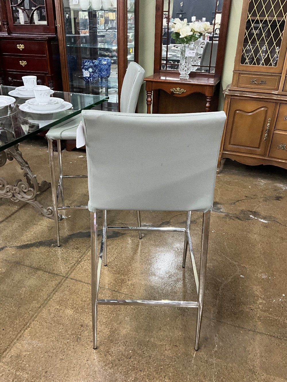 Gray /Chrome Barstool