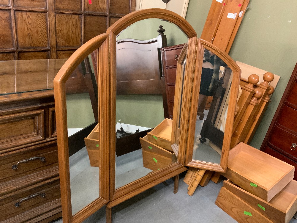 Dresser with Glass Top and Mirror