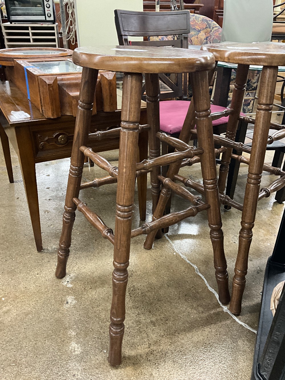 Tall Wood Stool
