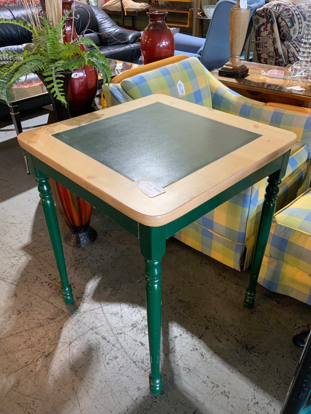 Green/Tan Side Table