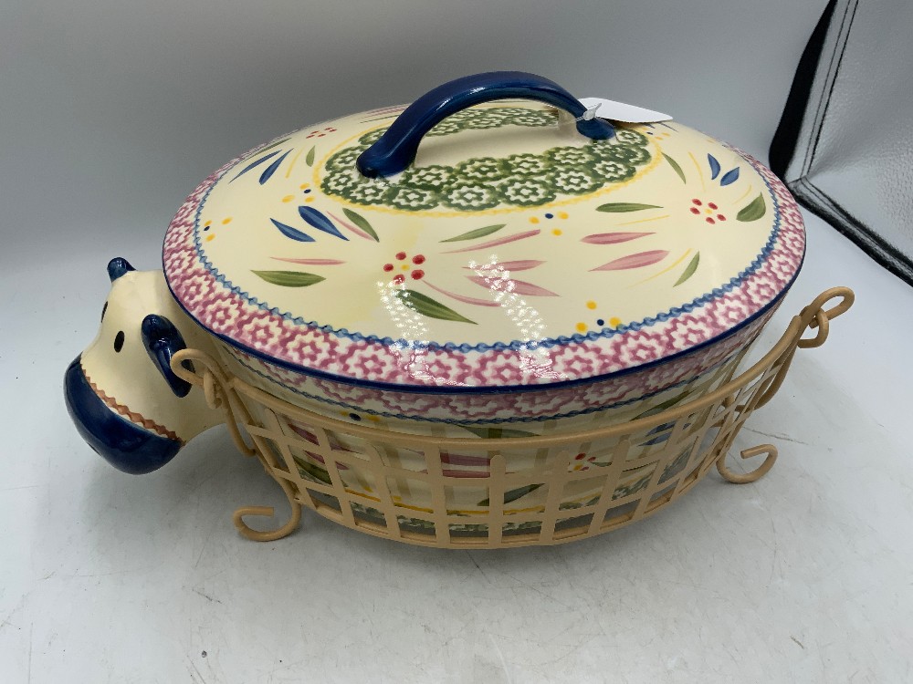 Temptations 11 pc Cow Baker & Sm Bowl with Lid Set