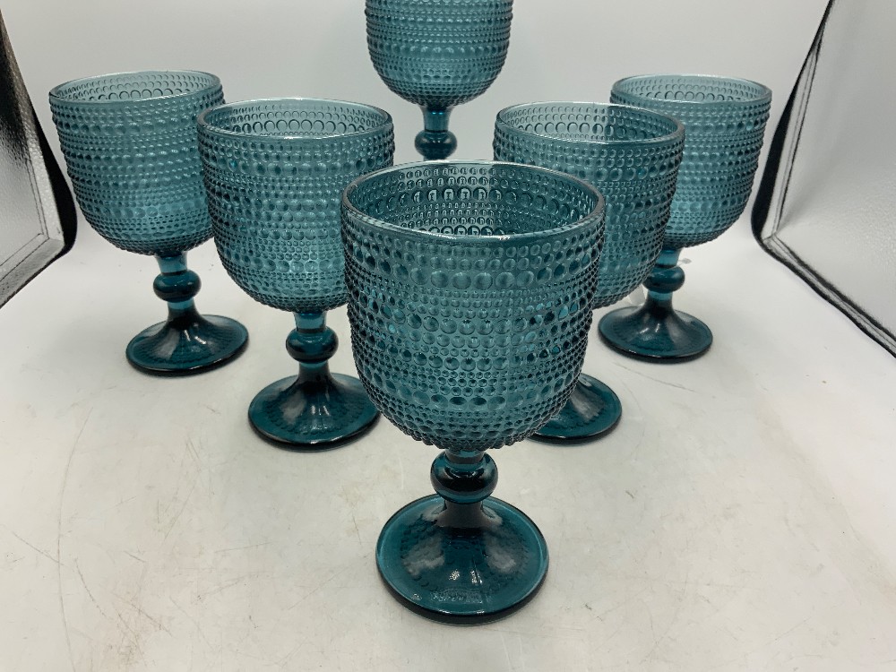 Pottery Barn Juniper Wine Glasses Set of 6