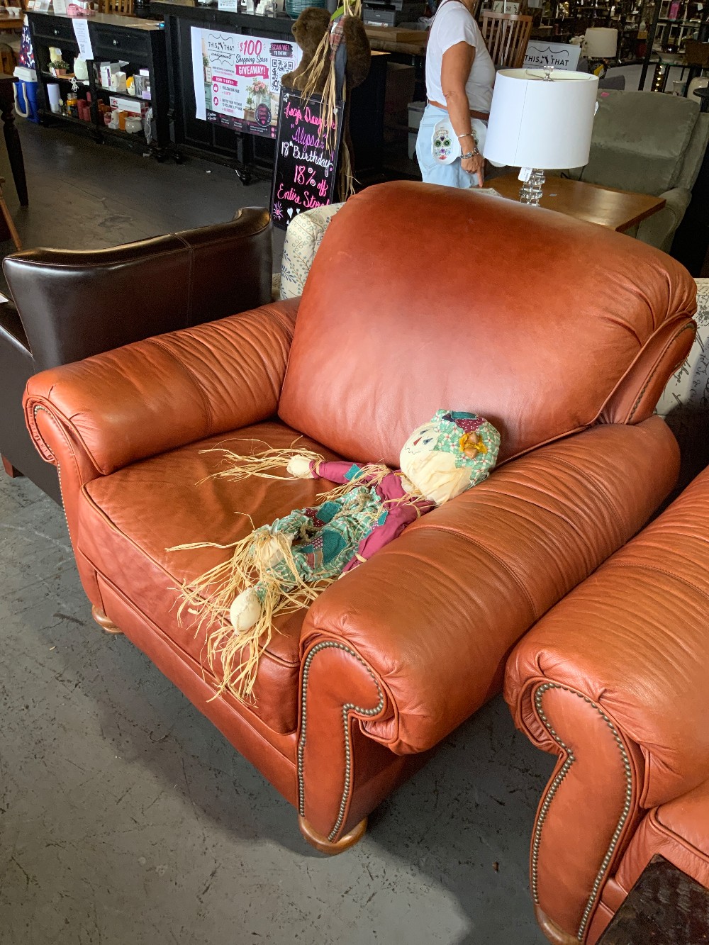 Flexsteel Burnt Orange Sofa Chair