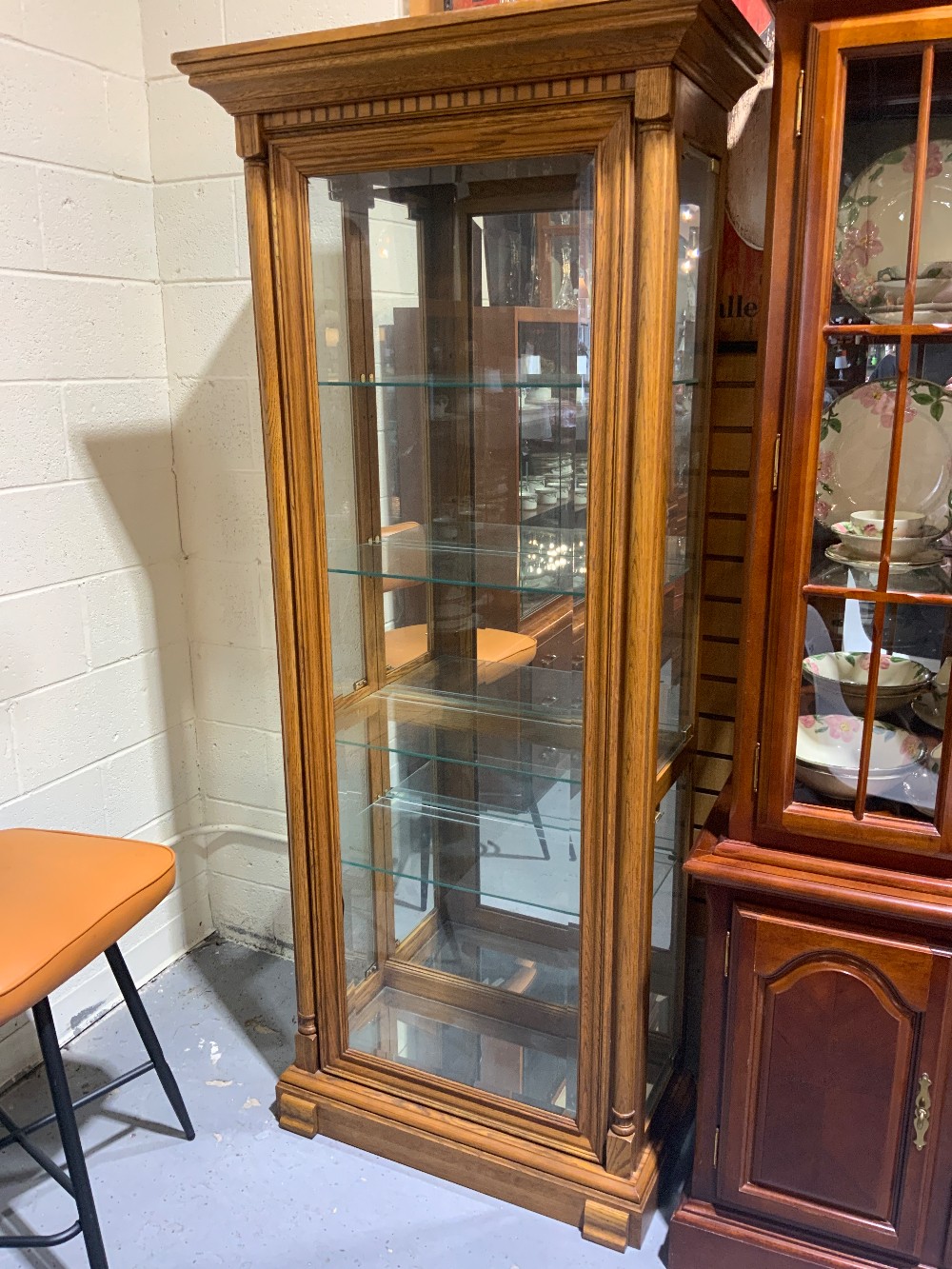 Wood/ Glass China Hutch