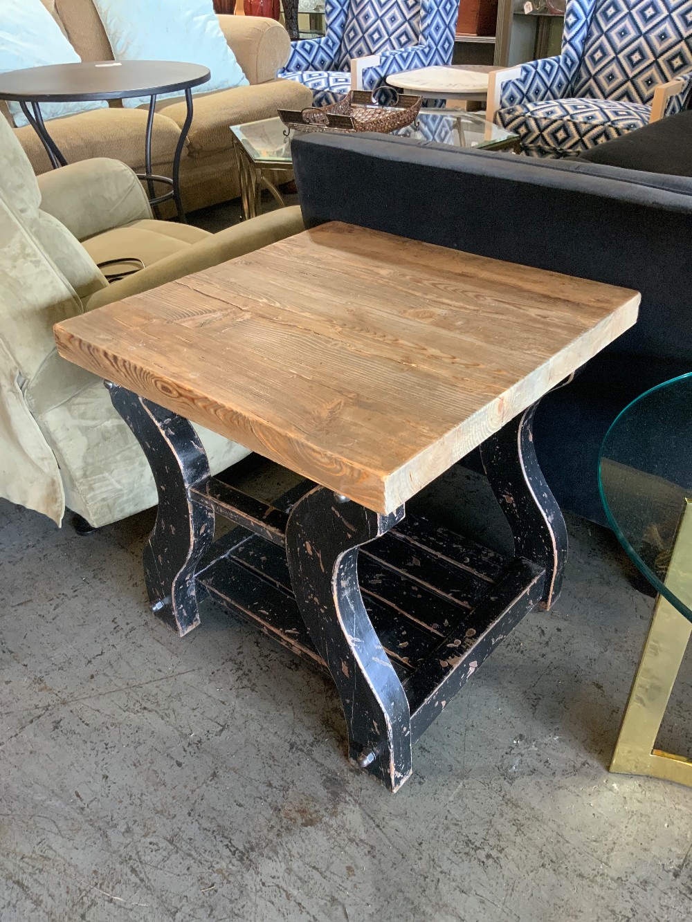 Antique Style Stressed Side Table