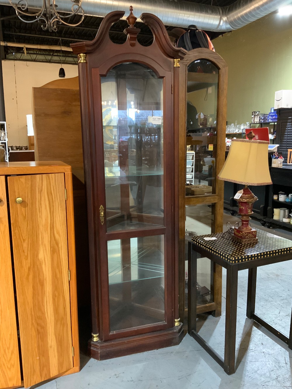 Glass door Corner cabinet